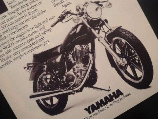 Amazon.co.jp: A4 額付き ポスター SR500 ヤマハ バイク 広告
