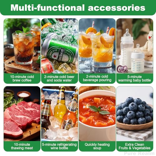 Image of Pure Realm Blender Attachment Fruit & Vegetable Washer Compatible with Vitamix Classic 5200, Ascent X2-X5, 5300, 48oz /64oz Containers & More，Not for Ninja or Low-Profile Vitamix Models，BPA-Free Tritan
