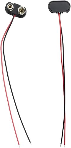 Miniatura 6 de Conector de batería de 9 V, 10 piezas tipo T de 9 voltios conector de hebilla de plástico duro utilizado en experimentos estudiantiles, u otros