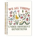 Qabliqo Mental Health Spiral Notebook 5.5x8.3, Neurodiversity Autism Gifts Journal, We All Thrive Under Different Conditions Notebook Journal for Note Taking, Therapy Office School Supplies