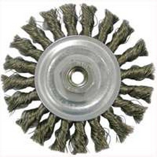 Image of Weiler Vortec Pro 4 in. Twisted Wire Wheel Brush Carbon Steel 20000 rpm 1 pc.