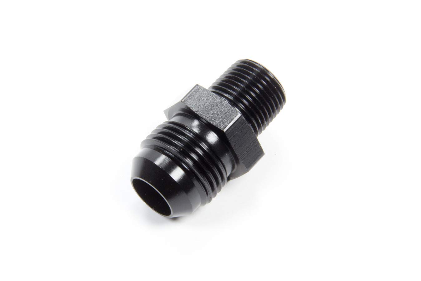 Aeroquip Fitting, Adapter, Straight, 10 AN Male to 3/8 in NPT Male, Aluminum, Black Anodized, Each