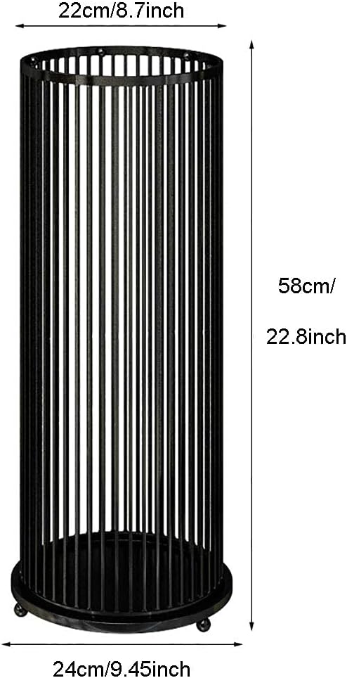 Metal Umbrella Stand - Stylish Indoor Umbrella Holder for Walking Sticks, Hallway & Commercial Use, Black & Gold Design, Modern & Durable Umbrella nizer.