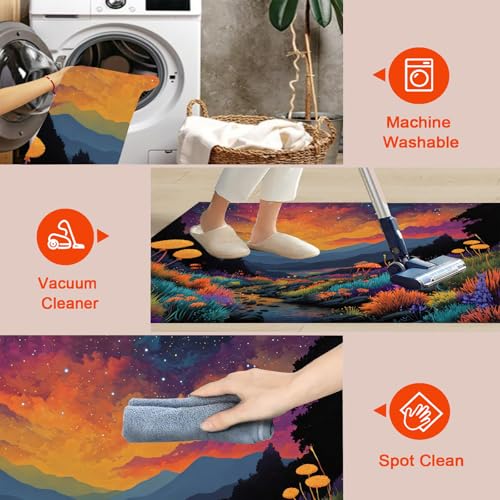 Tapis de salon lavable grand format pour éviter les taches de repas - 6