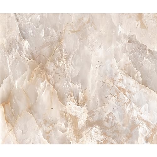 murando - Vlies Fototapete Steinwand 300x210cm Foto Tapete Schlafzimmer Wohnzimmer Vliestapete XXL Motivtapeten Bildtapete 3d Effekt Wand Dekoration - Marmoroptik 3D Effekt beige weiß f-C-0458-a-a