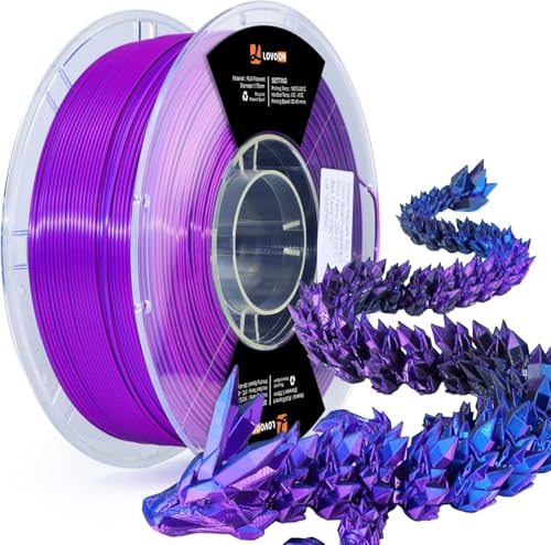 LOVOON PLA Filament 1 kg Tri-Colours Black/Purple/Blue Filament 1.75 mm