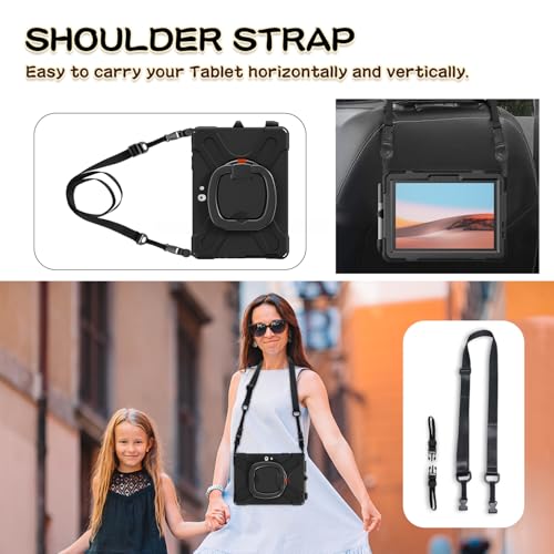 Carcasa Surface Go 3 y 4 con protector de pantalla y funda resistente con soporte rotativo 5