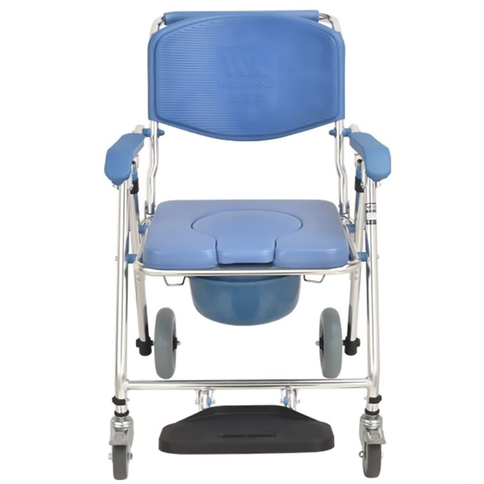 BHGFYXBS Bedside Commodes, Multifunctional Mobile Toilet Armrest Can Lift W/Casters Padded Seat Commode Pail Disabled Nursing Chair,B,B,B