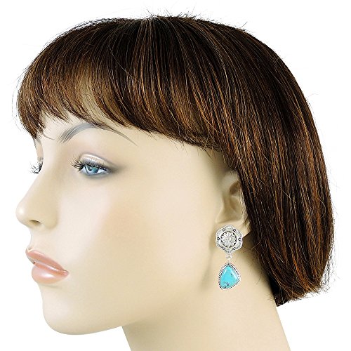 Turquoise Earrings 925 Sterling Silver & Genuine Gemstones3