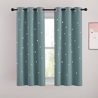 Vista 15 de NICETOWN Cortinas Opacas con Recortes de Estrellas para Dormitorio de Niños/Guardería, Cortinas de Tratamiento de Ventana con Aislamiento Térmico