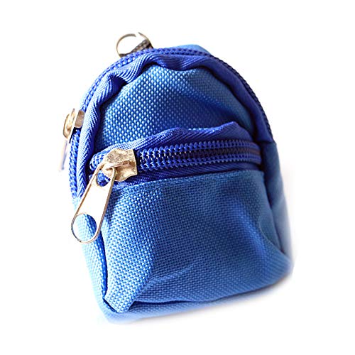 LotCow Doll Backpack Dollhouse Accessories Doll Backpack Model Mini School Doll Bag Accessories for Barbie Doll Accessories Blue