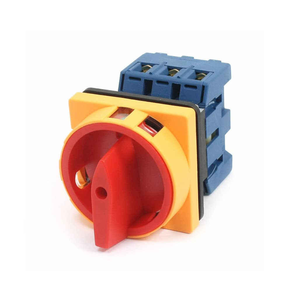 Load Circuit Breaer Rotary Switch AC 690V 63A 6 Terminals 3 Poles 3 Phases 3NO 2 Positions On-Off Rotary Cam Changeover Switch