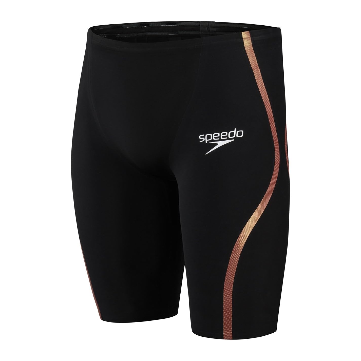 Speedo Men's Fastskin LZR Pure Intent High Waist Jammer Am Swim Briefs 20 Black/Rose Gold/White