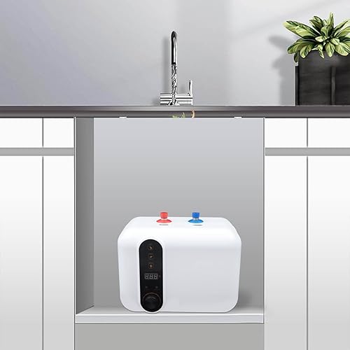 Miniatura 2 de Calentador de agua caliente eléctrico de 10 L, calentador de agua eléctrico de 110 V, RV inteligente, 3.0 galones, calentador de agua caliente