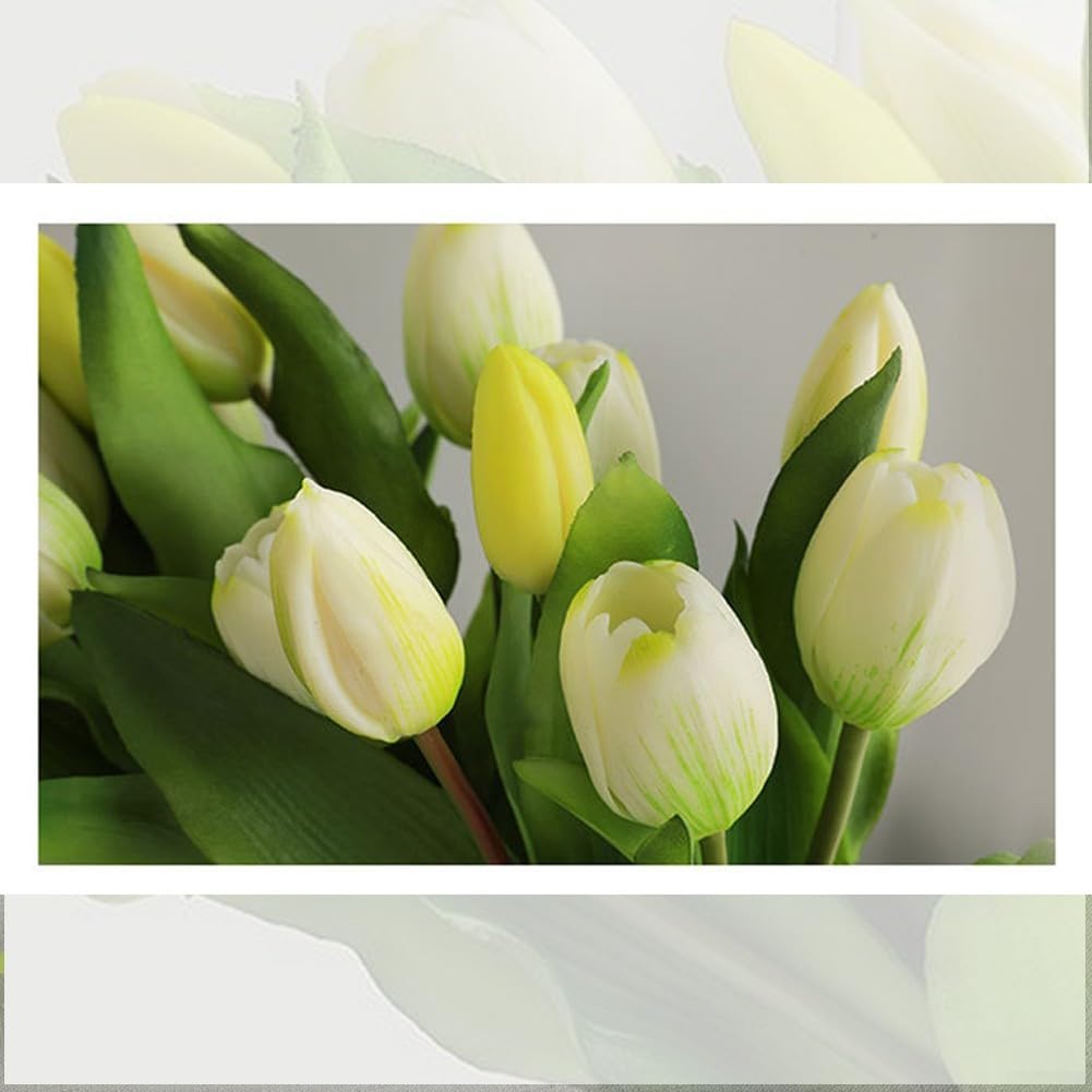 Bouquet 7 Tulipes Artificielles EXTRWORY - Décoration Maison Réaliste - Multi Couleurs