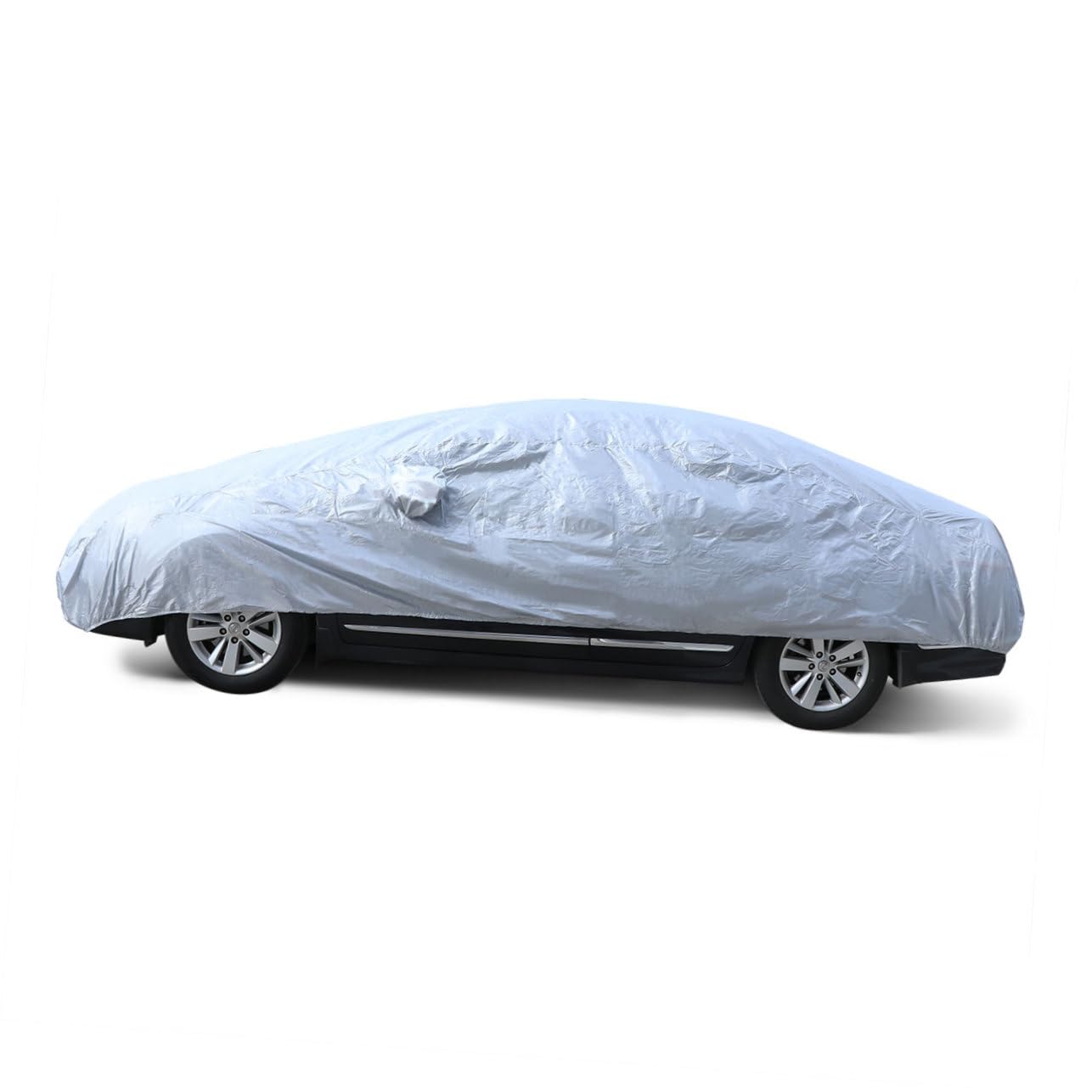 Anneome Silver Car Cover Uv and Rain All-Weather Outdoor Shield for Prevents Scratches and Keeps Interior Clean