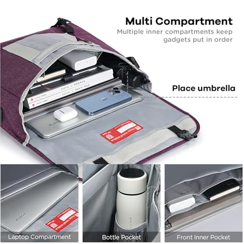 Image of OIWAS Messenger Bag for Women, 17 Inch Laptop Crossbody Bags Men Casual Satchel Shoulder Bag College Travel Office Briefcase