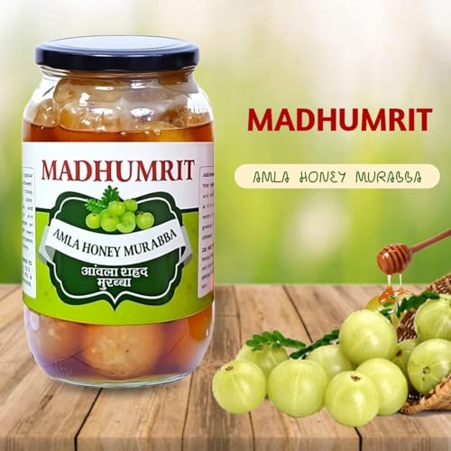 Image of Madhumrit 100% Raw Natural & Organic Cheery Murabba With Raw forest Honey | Raw Forest Marmalade | Helps Increasing Height, Growth, Healthy and Fresh | (1 Kg) (HONEY AMLA)