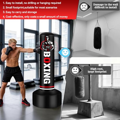 image for YORWHIN Heavy Punching Bag for Adults Teens, 70