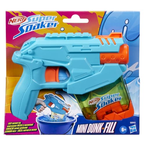 Nerf Super Soaker Mini Dunk-Fill Wasserblaster, klein & handlich (auch zum Mitnehmen) und einfach zu befüllen, Outdoorspielzeug für Jungen und Mädchen ab 6 Jahren