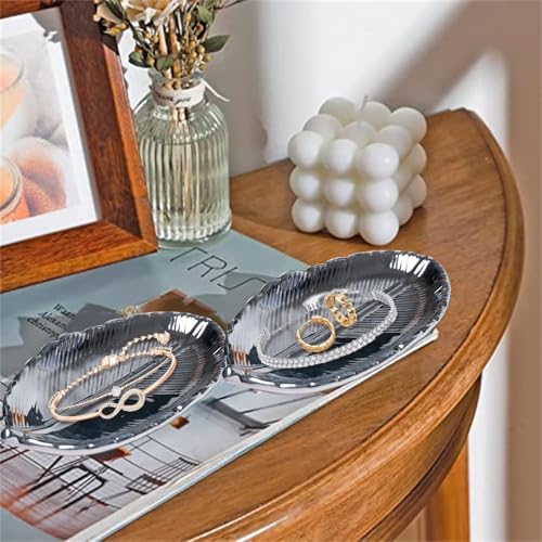 Ceramic Leaf Shape Trinket Dish Jewelry Tray Silver Cosmetic Trays Key Bowl Ring Dish Jewelry Holder Sparkling Decorative Tray Entryway Storage Trays Home Decoration Ornaments(Silver) - Cosy Home Interiors Ceramic Leaf Shape Trinket Dish Jewelry Tray Silver Cosmetic Trays Key Bowl Ring Dish Jewelry Holder Sparkling Decorative Tray Entryway Storage Trays Home Decoration Ornaments(Silver) - Image 3