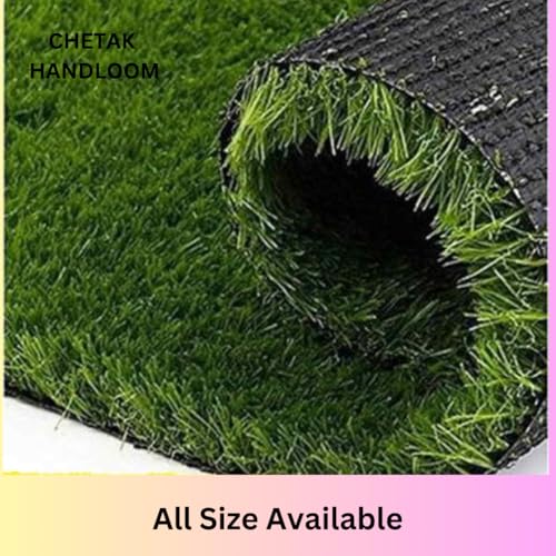Image of Artificial Grass for Floor 25 Mm High Density Artificial Grass Carpet Mat for Balcony, Lawn, Door, (1, Green, 1.5x1 Foot)