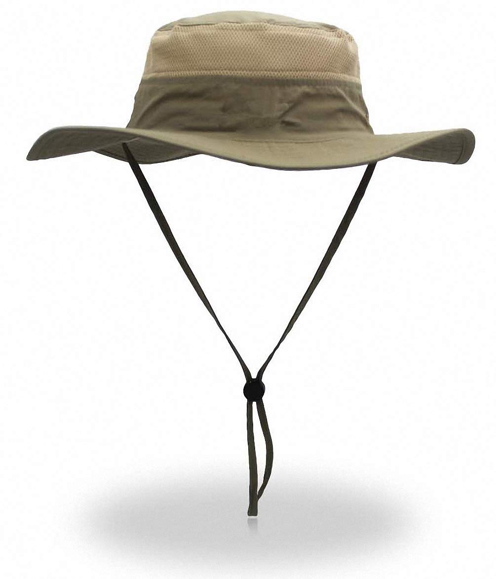 Ulalaza Sun Hat for Men/Women, Outdoor Sun Protection Wide Brim Bucket Hat Adjustable Size Breathable Packable for Fishing Beach Golf Camouflage Cap Summer