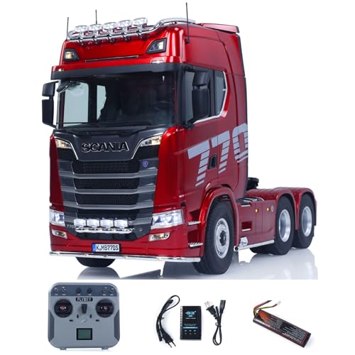 TOUCAN RC HOBBY 1/14 770S 100 RC Tractor Truck 6x6 Control Remoto Camión Coche Caja de Cambios Diferencial Bloqueo de Batería Radio RTR Modelo para Adultos