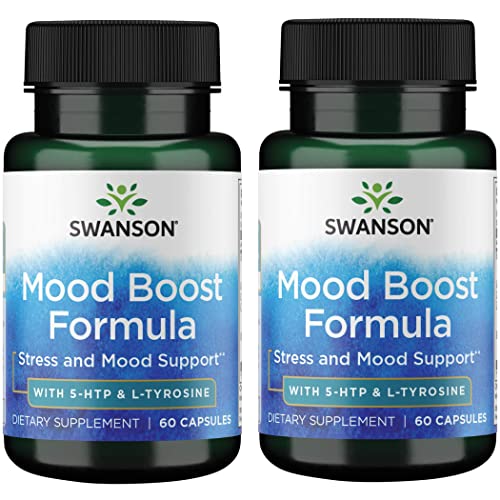 Swanson Mood Boost Formula with 5Htp & LTyrosine 60 Caps 2 Pack in