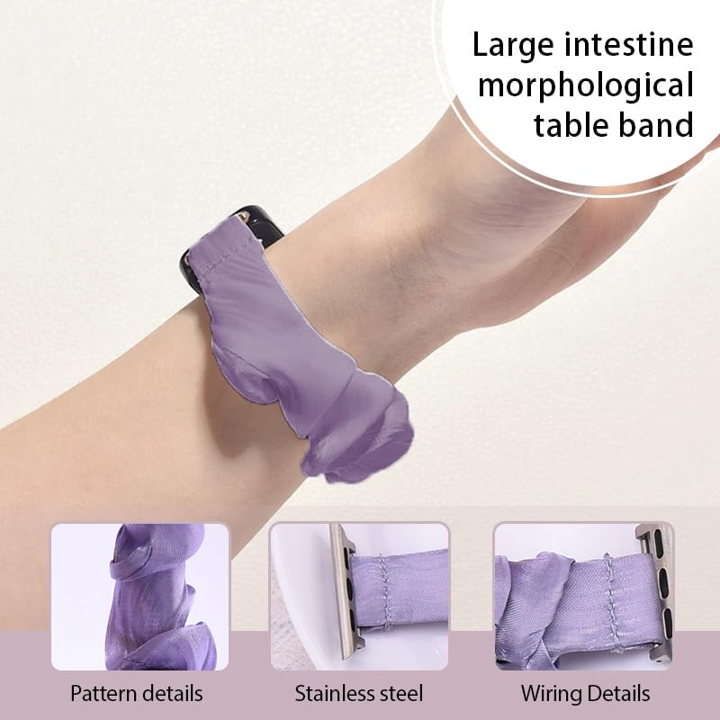 Correa scrunchie delgada para reloj mujer 20mm miniatura 3