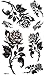 King Horse roses noires barbelés tatouage femmes autocollants imperméables