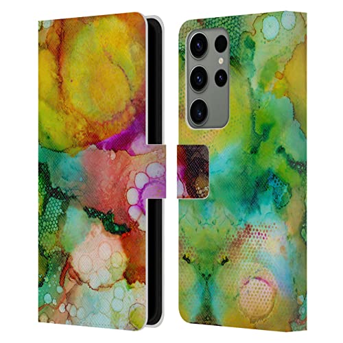 Étui portefeuille Haroulita Galaxy S23 Ultra en cuir Jungle Ink protection intégrale
