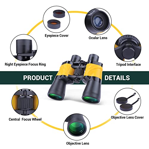 Binocolo 20 x 50, Binocolo ad Alta Potenza per