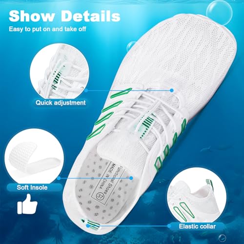 Image of Hike Barefoot Water Shoes for Women Men, Quick-Dry Aqua Footwear Breathable Non-Slip Wide Toe Shoe for Beach Swim River Pool Lake Hiking Kayaking Surfing