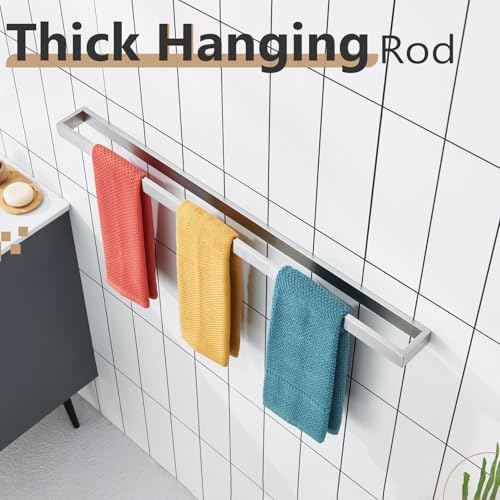 Image of KOKOSIRI Towel Bar Brushed Nickel Bath Towel Hanger Holder 32-Inch Kitchen Rack Stainless Steel for Bathroom Hardware Wall Mount, 1 Pack B4008BR-L32