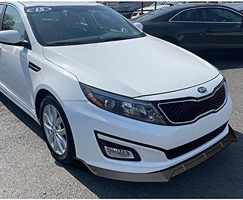 Miniatura 5 de DriftX Performance 3 alerones de parachoques delantero compatibles con Kia Optima 2014-2015 + 6 piezas de extensión de falda lateral difusores de