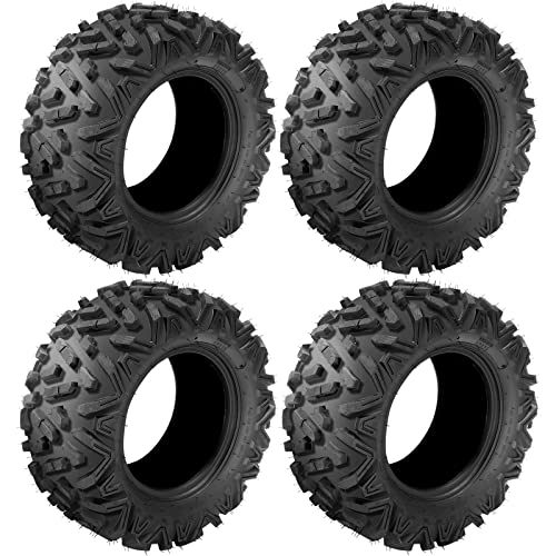MOTOOS 4 Pcs ATV UTV Tires - 25x8-12 & 25x10-12 Front Rear Sport All Terrain...