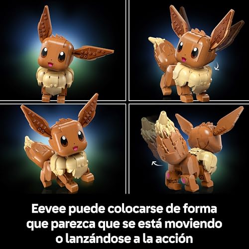 Miniatura 5 de LEGO Pokémon Eevee - Kit de Construcción para Adultos - Maqueta 3D de Puzzle Anime - Figura Articulada con Extremidades, Orejas y Cola Móviles - Decoración de la Habitación - Regalo Gamer - 72151