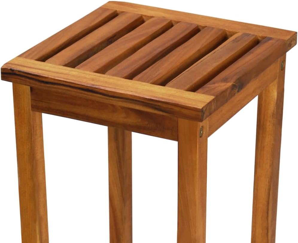 5-Piece Patio Bar Set Solid Acacia Wood Outdoor Furniture Set with Table and 4 Chairs, Modern Bistro Set for Garden Balcony Porch Backyard