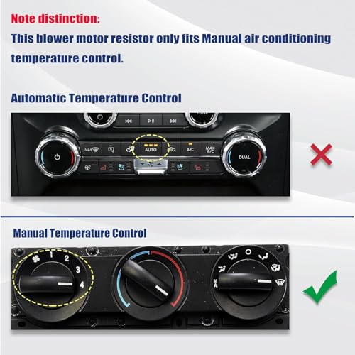 Image of AITKEN Manual Temp Control Blower Motor Resistor for Compatible with Nissan Vehicles - Armada, Frontier, Pathfinder, Quest, Titan, Xterra Infiniti QX56 Replace #271505Z000, 271507S000