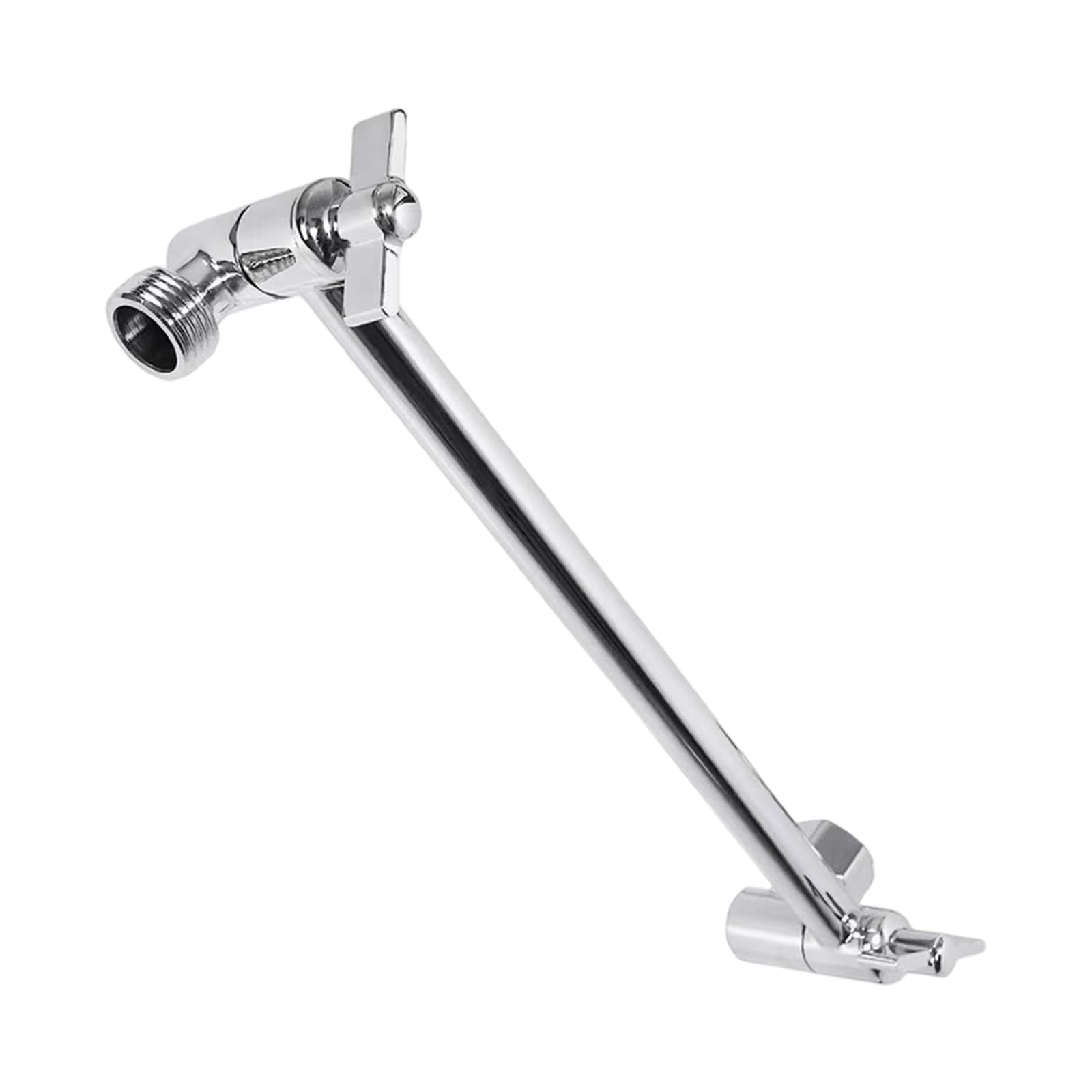 Kalttoy Silver Shower Arm Extender & Brackets, Stainless Steel Extension Rod With Top Sprays For Bathroom Hardware Upgrade Shower Top Sprays Extension Rod
