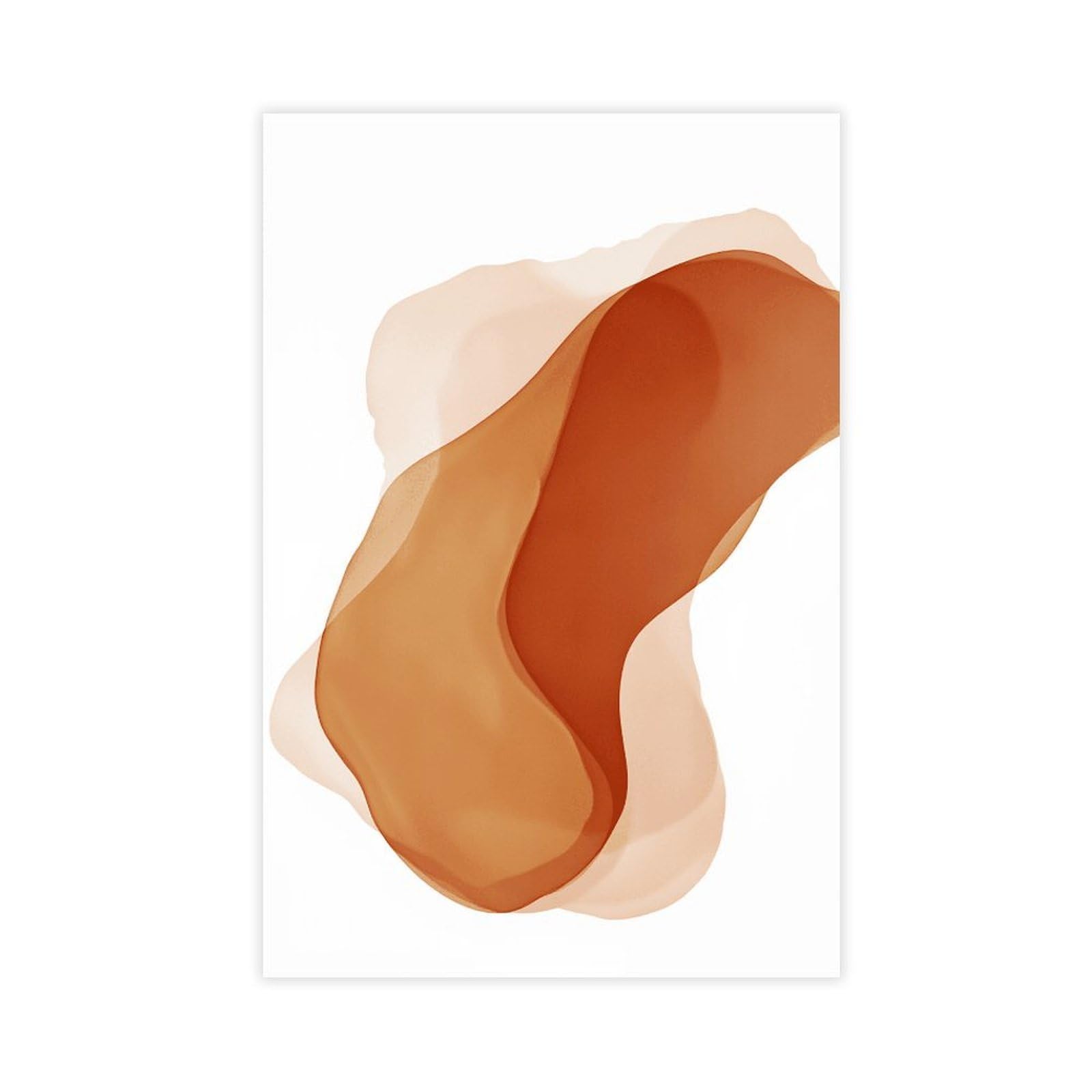Zguols Unframed Print Warm Brown Abstract And Minimalist Poster 9 Canvas Poster Bedroom Decor Sports Landscape Office Room Decor Gift 24" L X 36" W