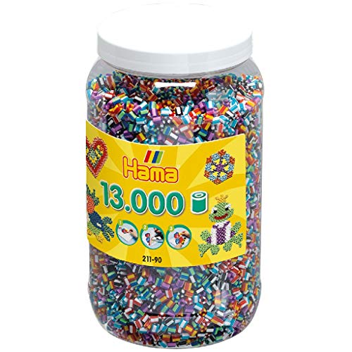 Hama Beads 13,000 Striped Beads in Tub