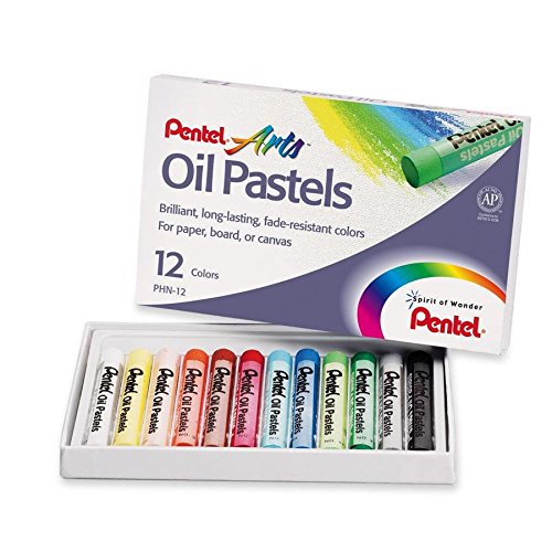 Oil Pastel Set with Carrying Case,12-Color Set, Assorted, 12/Set