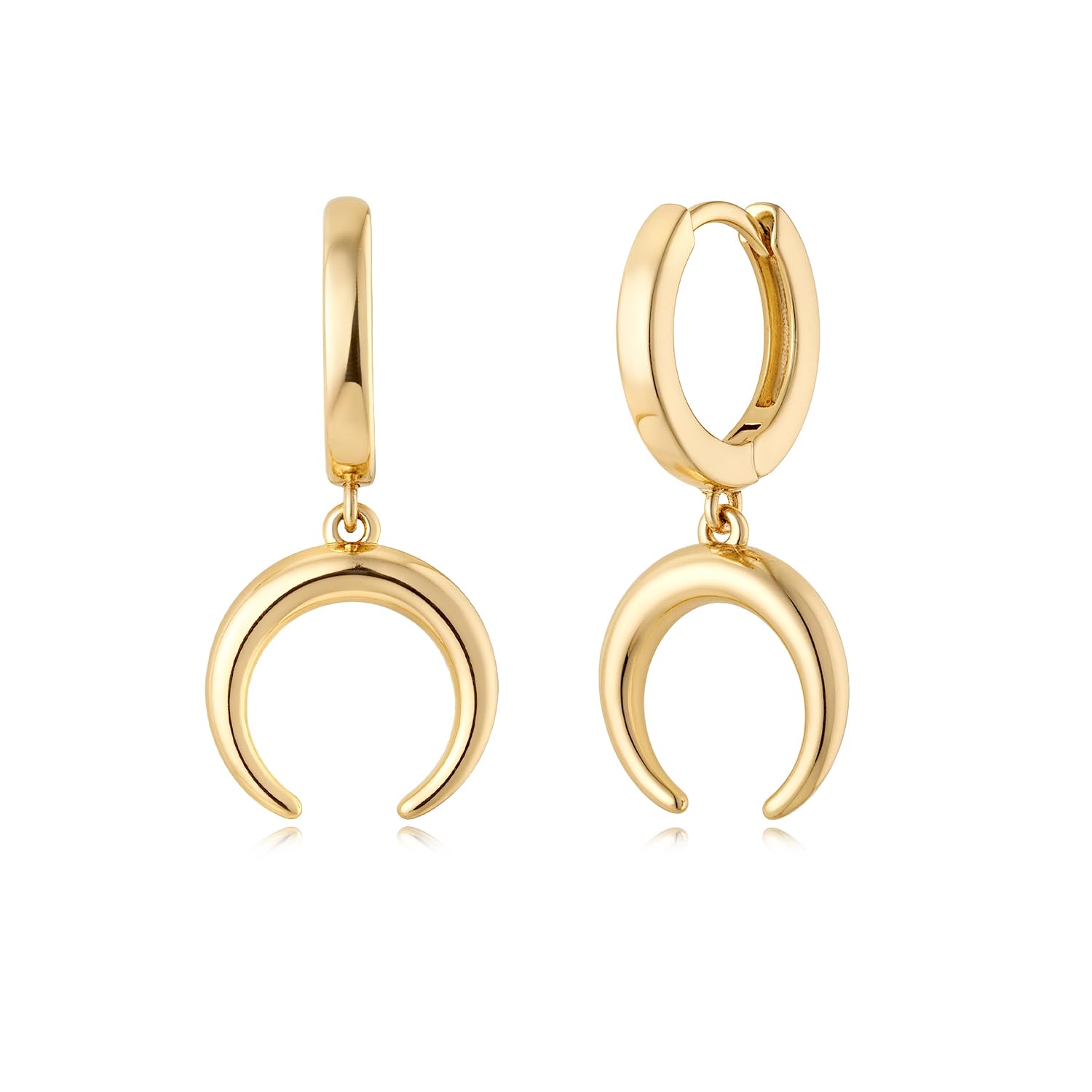 MYEARS Women Earrings Gold Huggie Hoop Dangle Drop 14K Gold Plated Small Simple Hypoallergenic Everyday Jewelry