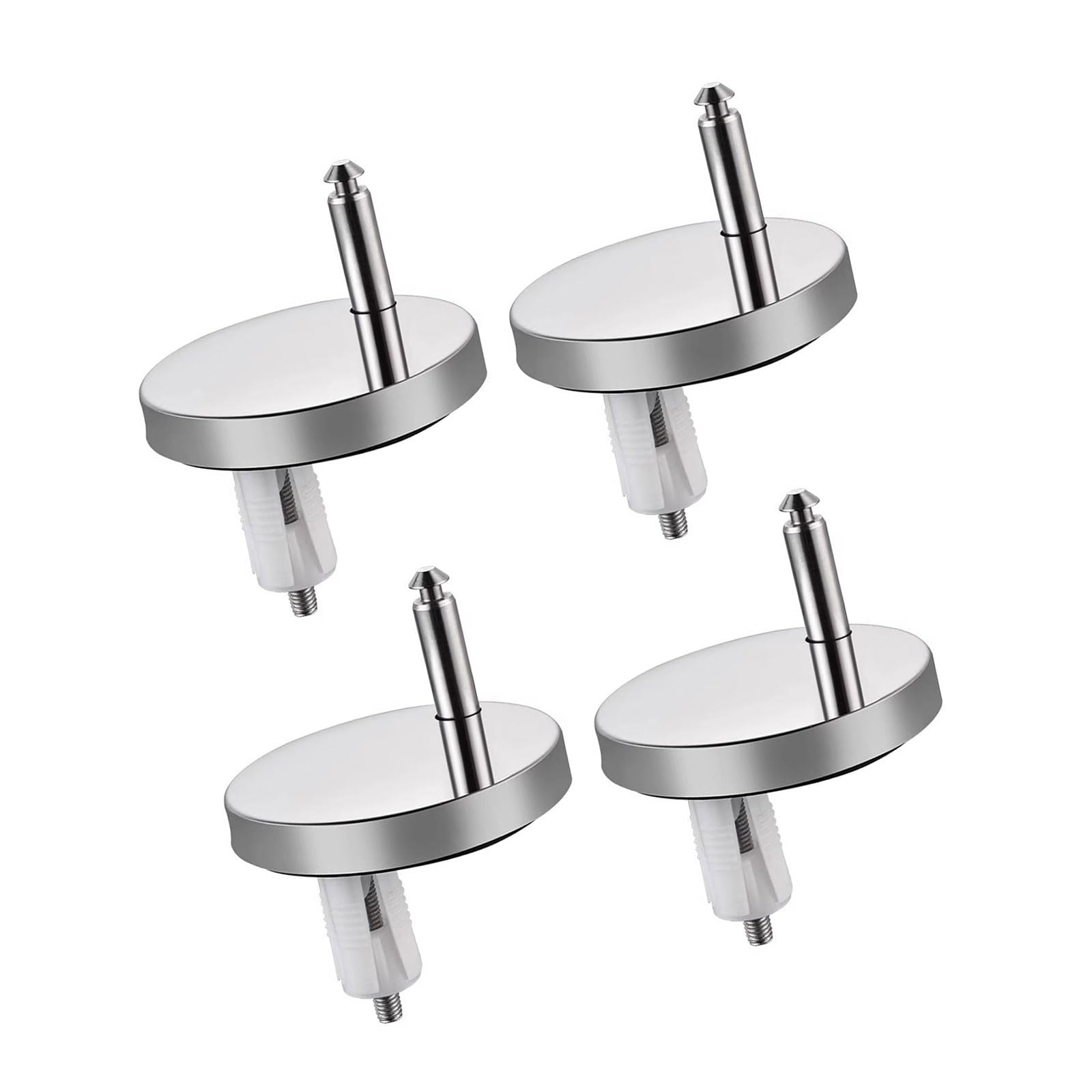 Hzbb 4 Packs Toilet Cover Screw Buckles Toilets Seat Hinge Connector Fixing Bolts Toilet Seat Hinges Fitting Screws Mounting Hardware Cover Screw Buckles