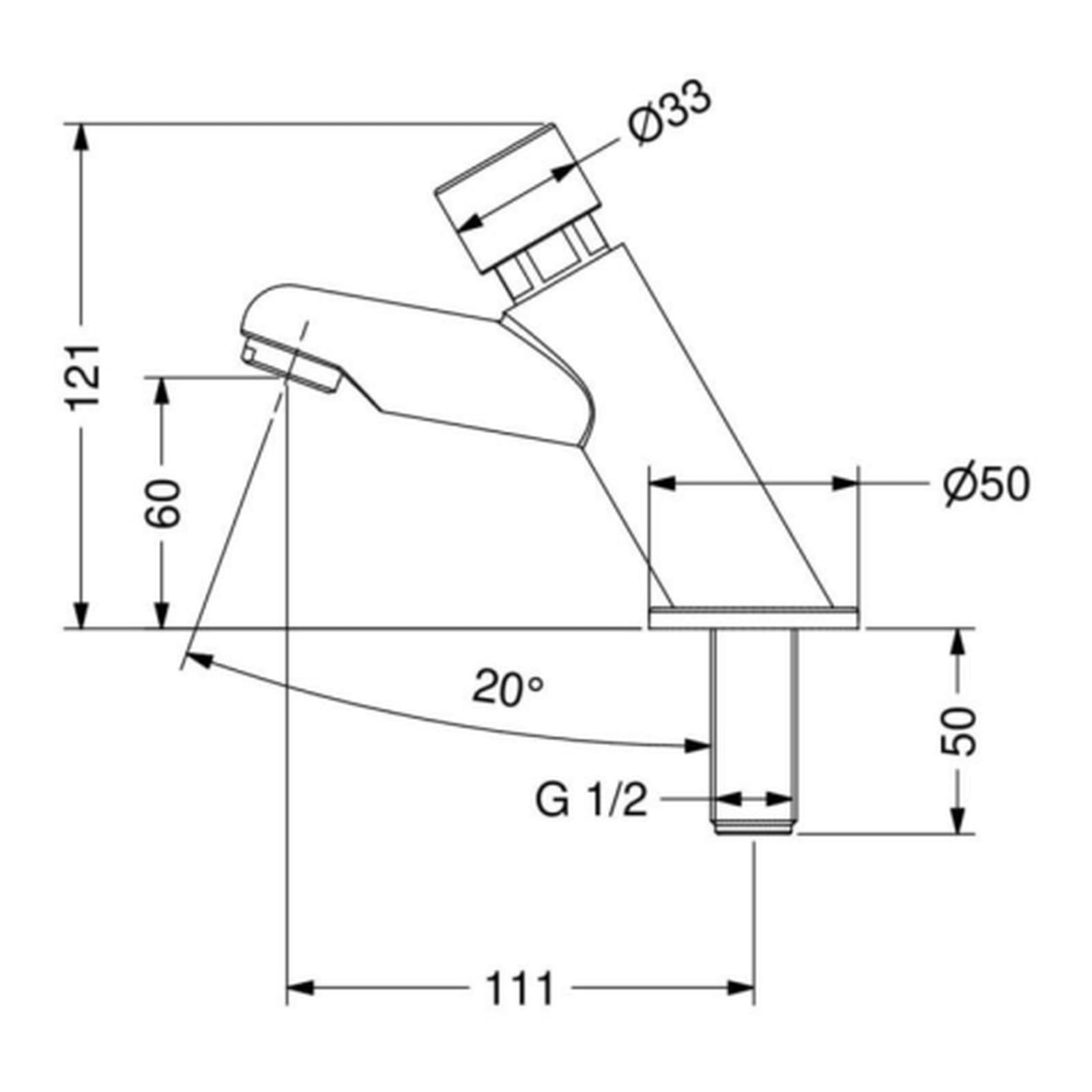 Grifo de lavabo temporizado con premezclador manual - Idral Modern 08210/PM