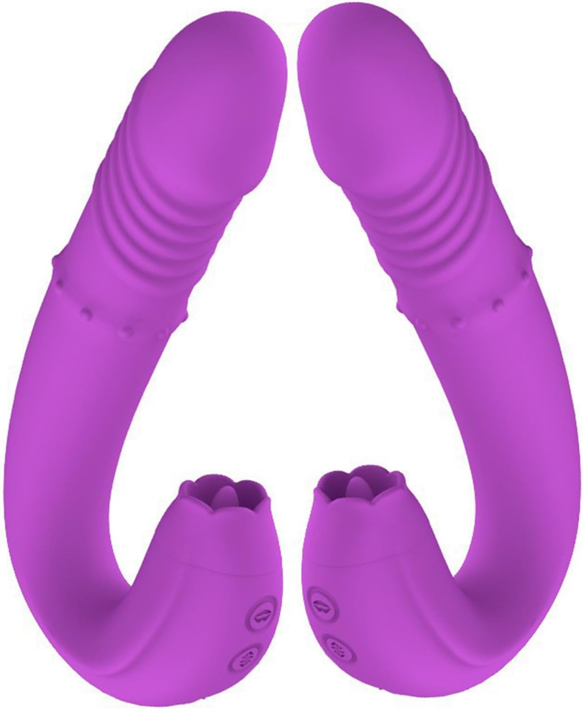 Thrusting Vibrator Dildo Sex Toys - Adult Toys G Spot Clitoral Licking Vibrators, Rabbit Sex Toy for Women with 10 Vibrating Licking & 6 Thrusting Modes, Couples Toy with Beaded Stimulation