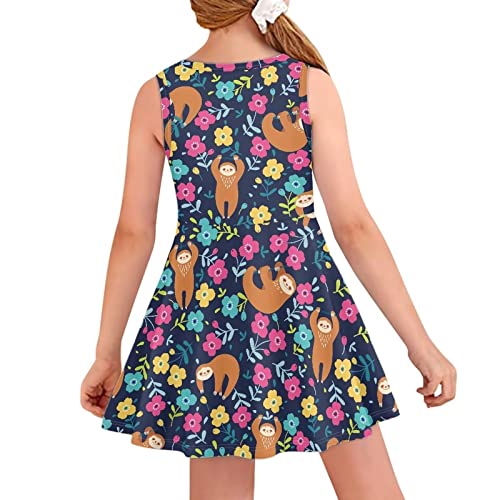 Renewold Summer Girls Casual Dresses Girls Dresses Girls Sleeveless Dresses Girls Swing Twirl Dress2
