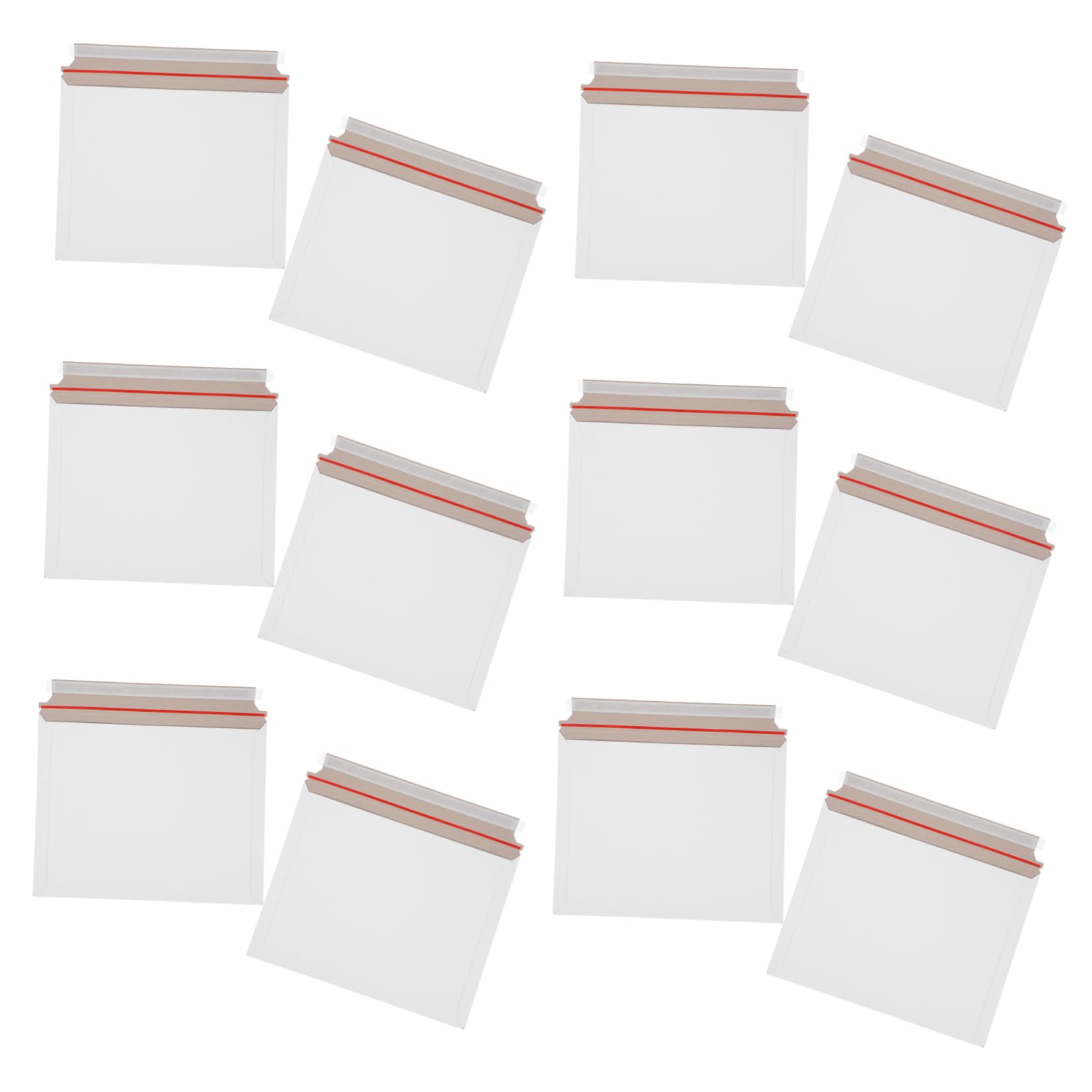 Angoily 20pièces Enveloppes Expédition Rigides Blanches pour Documents Enveloppes Cartonnées Plates avec Rabat Auto-adhésif pour Envoi de Photos Certificats et Petits Objets